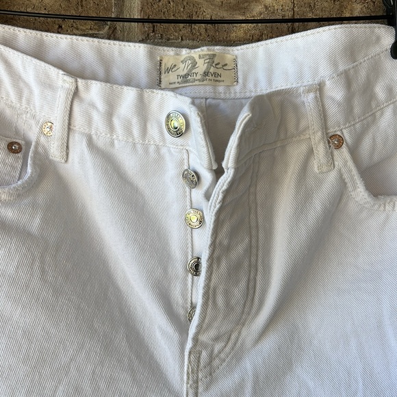 Free People White Jeans distressed style button fly size 27 - Picture 6 of 12
